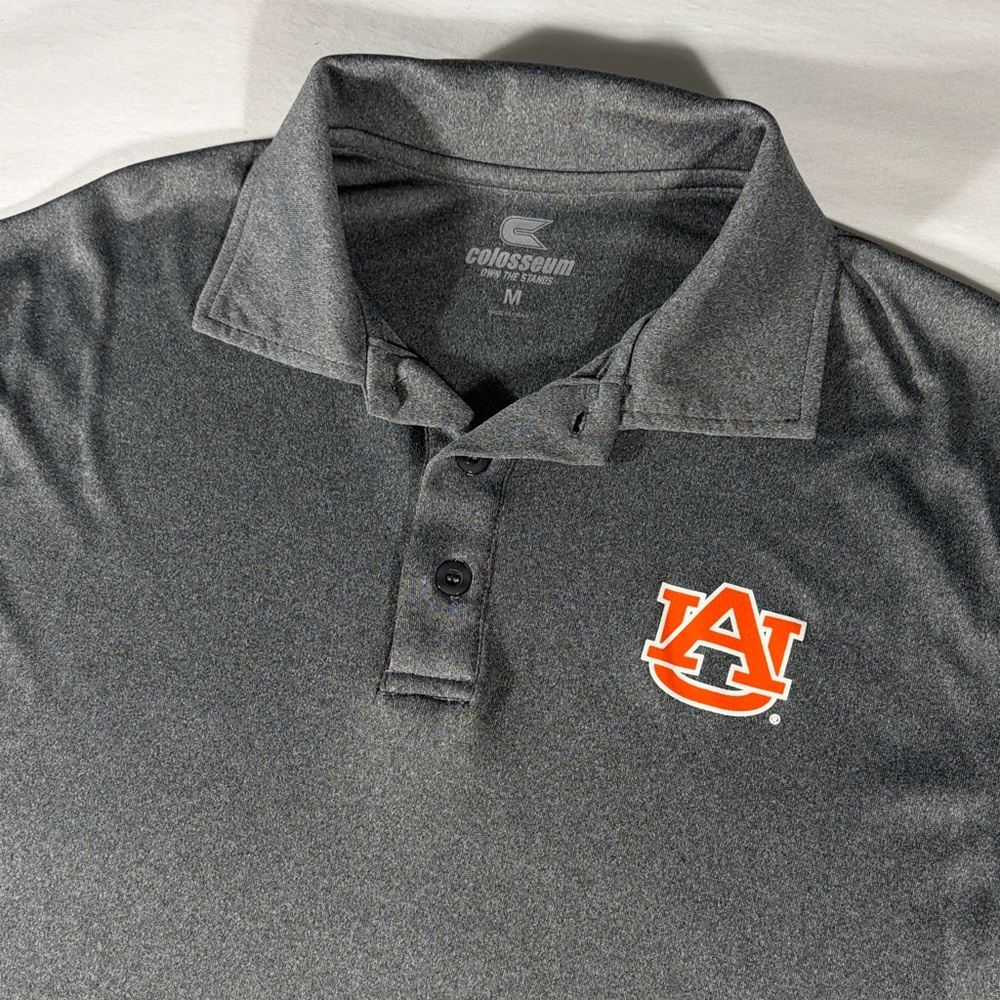 Colosseum mens dark grey Auburn University short sleeve polo shirt - size M